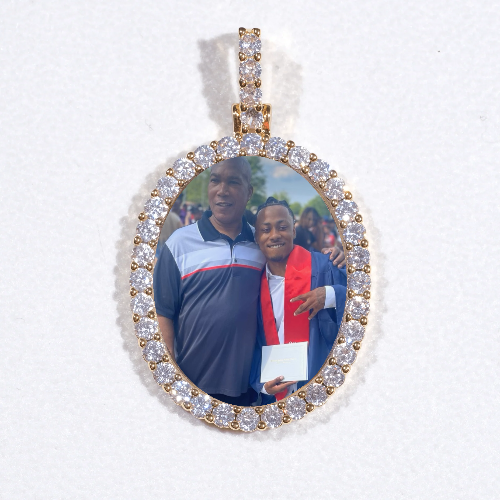 3D Oval Custom Picture Pendant