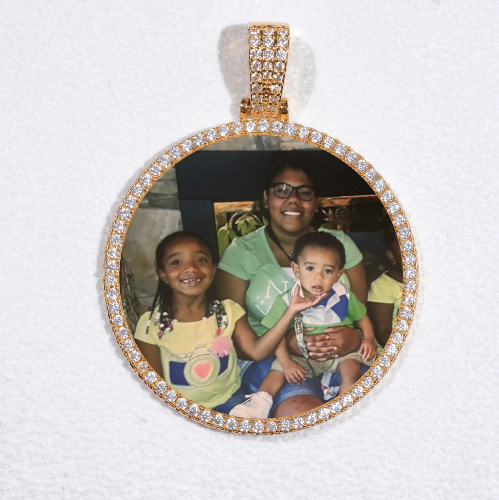 MEDIUM 3D CIRCLE CUSTOM PICTURE PENDANT