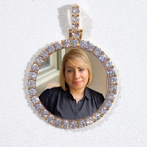 3D CIRCLE CUSTOM PICTURE PENDANT SMALL SIZE