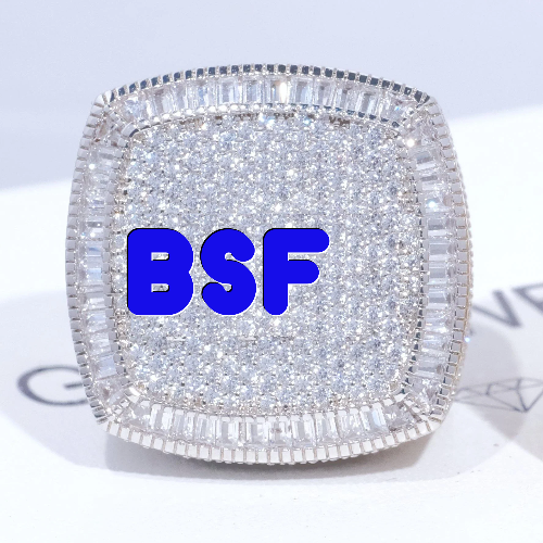 CUSTOM LETTER 3D ICED RING