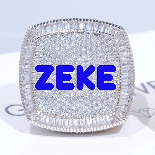 CUSTOM LETTER 3D ICED RING