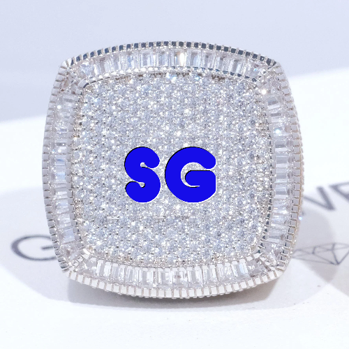 CUSTOM LETTER 3D ICED RING