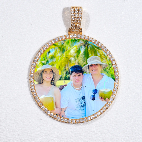 MEDIUM 3D CIRCLE CUSTOM PICTURE PENDANT
