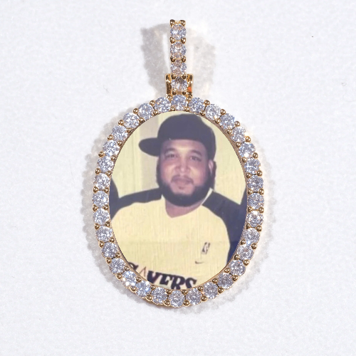 3D Oval Custom Picture Pendant