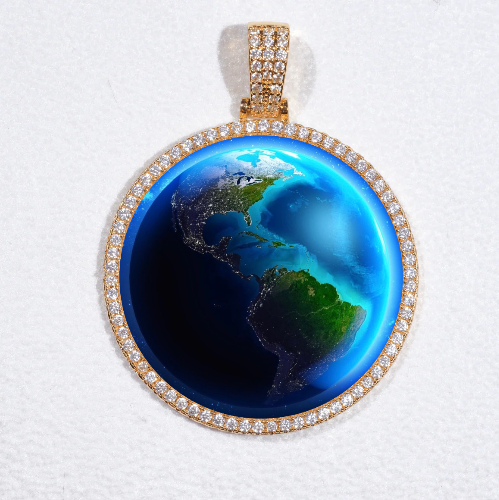 MEDIUM 3D CIRCLE CUSTOM PICTURE PENDANT