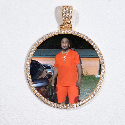 MEDIUM 3D CIRCLE CUSTOM PICTURE PENDANT