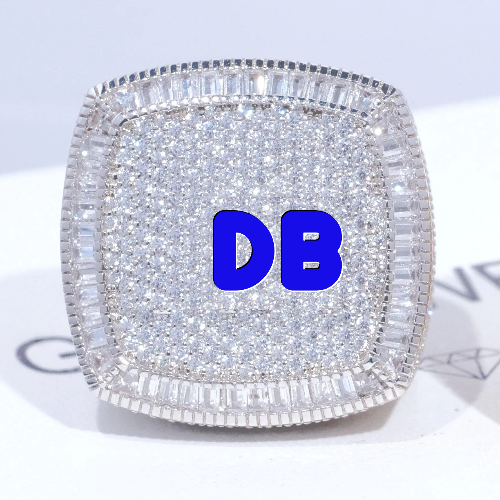 CUSTOM LETTER 3D ICED RING