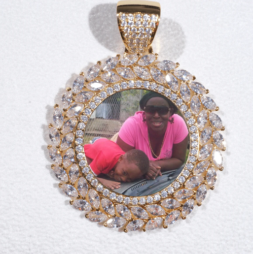 Large 3D Wheat Ear Custom Picture Pendant