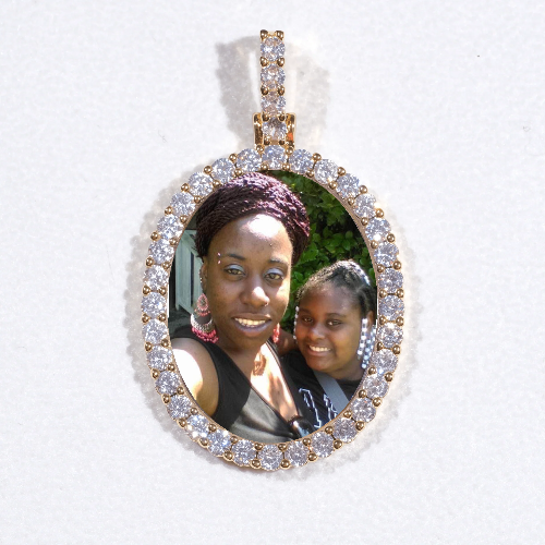 3D Oval Custom Picture Pendant