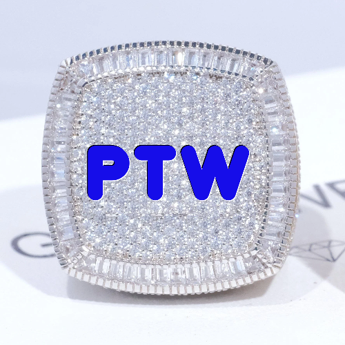 CUSTOM LETTER 3D ICED RING