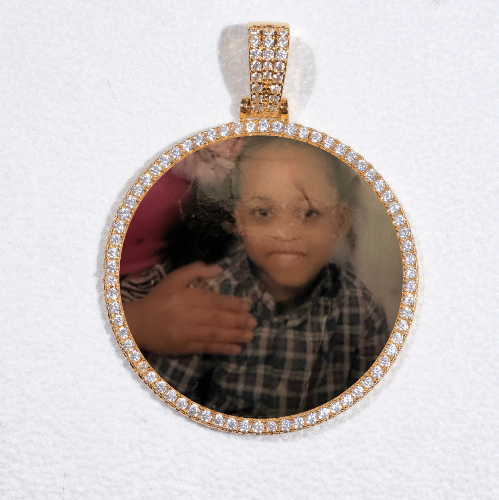 MEDIUM 3D CIRCLE CUSTOM PICTURE PENDANT