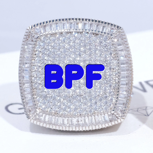 CUSTOM LETTER 3D ICED RING