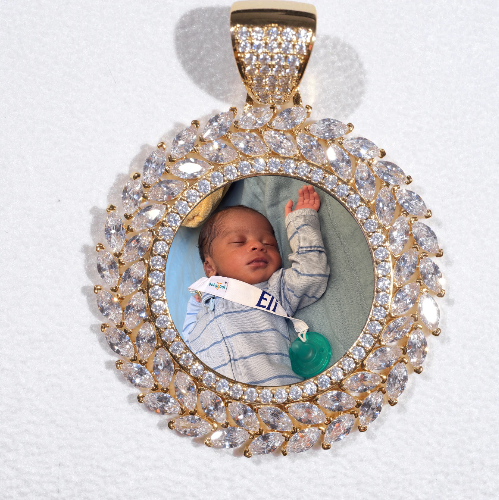 Large 3D Wheat Ear Custom Picture Pendant