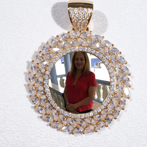Large 3D Wheat Ear Custom Picture Pendant