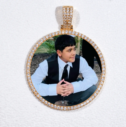 MEDIUM 3D CIRCLE CUSTOM PICTURE PENDANT