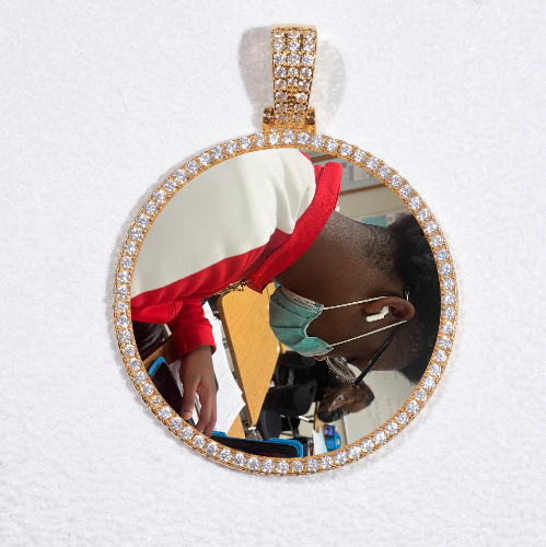 MEDIUM 3D CIRCLE CUSTOM PICTURE PENDANT