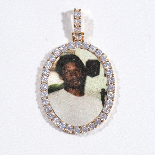 3D Oval Custom Picture Pendant
