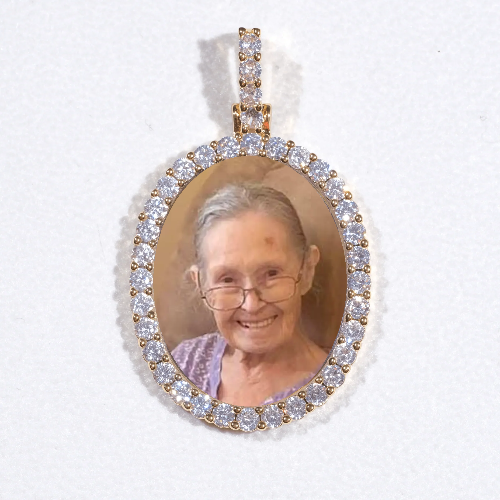 3D Oval Custom Picture Pendant