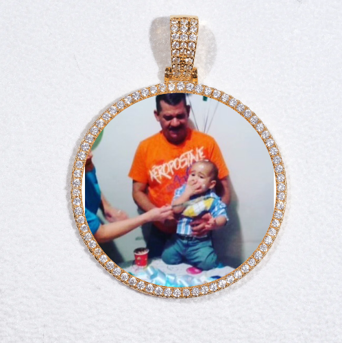 MEDIUM 3D CIRCLE CUSTOM PICTURE PENDANT