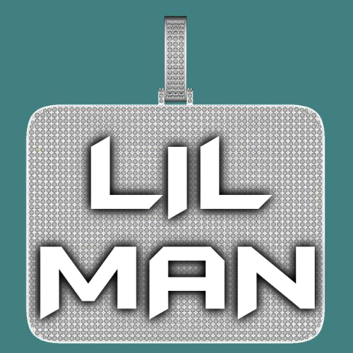 CUSTOM LETTER NECKLACE 3D BIG SQUARE