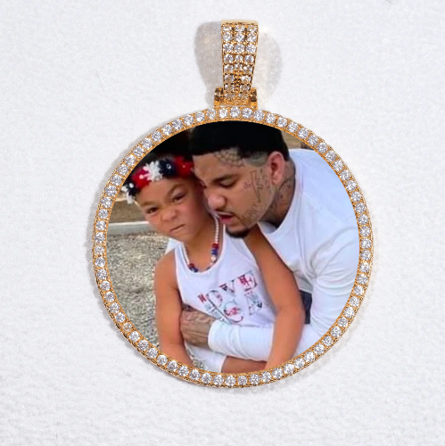 MEDIUM 3D CIRCLE CUSTOM PICTURE PENDANT