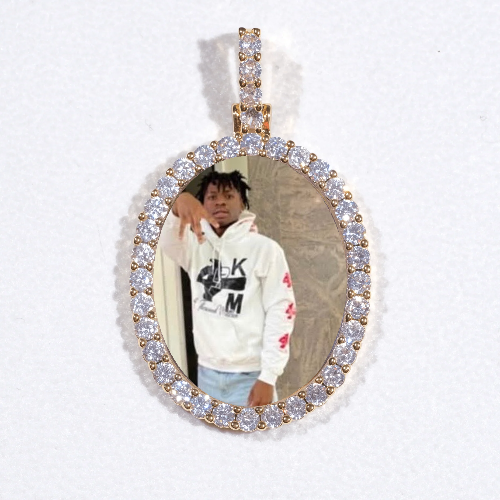 3D Oval Custom Picture Pendant