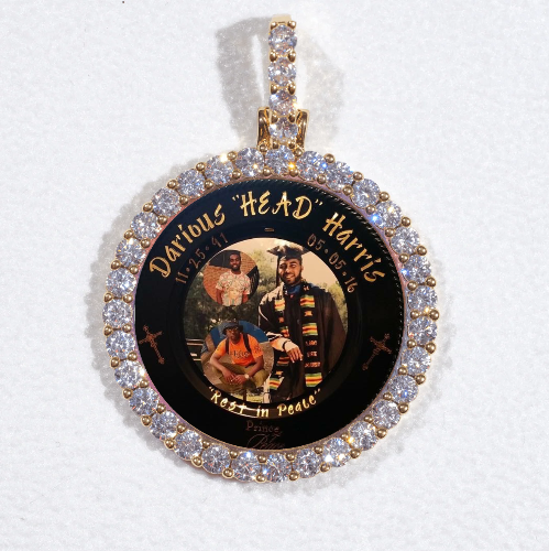 3D CIRCLE CUSTOM PICTURE PENDANT SMALL SIZE