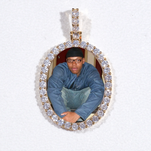 3D Oval Custom Picture Pendant