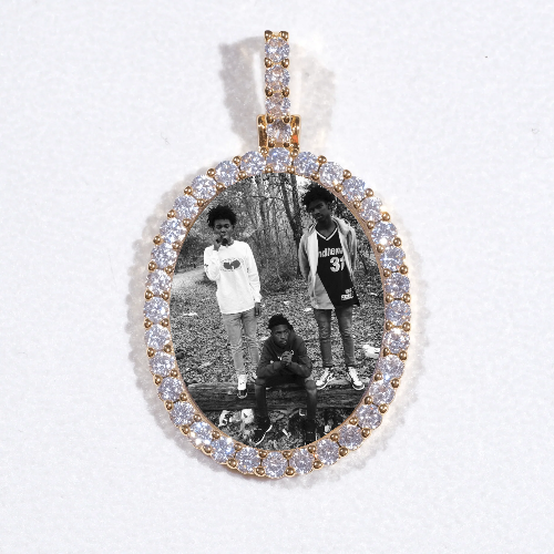 3D Oval Custom Picture Pendant