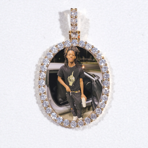 3D Oval Custom Picture Pendant