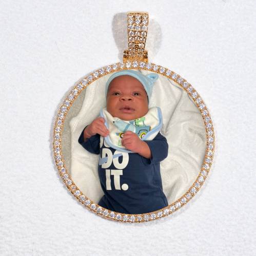 MEDIUM 3D CIRCLE CUSTOM PICTURE PENDANT