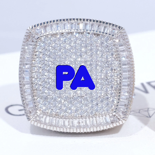 CUSTOM LETTER 3D ICED RING