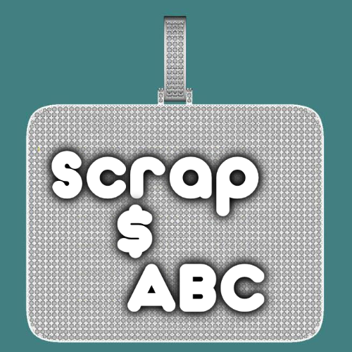 CUSTOM LETTER NECKLACE 3D BIG SQUARE