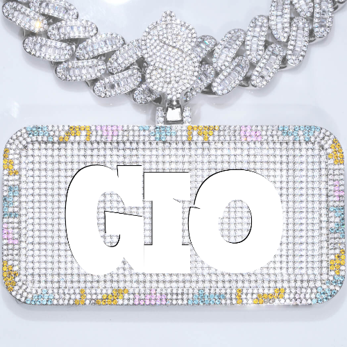 CUSTOM LETTER NECKLACE 3D COLORFUL SQUARE