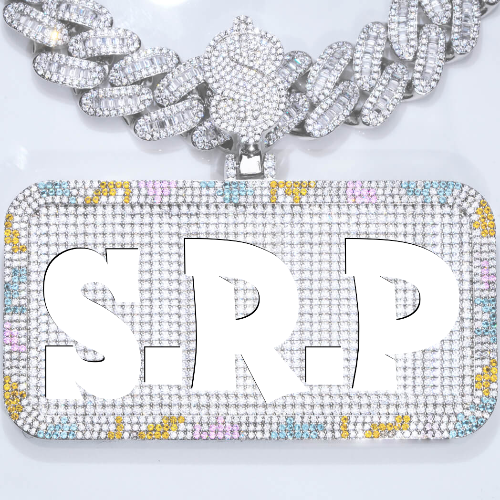 CUSTOM LETTER NECKLACE 3D COLORFUL SQUARE