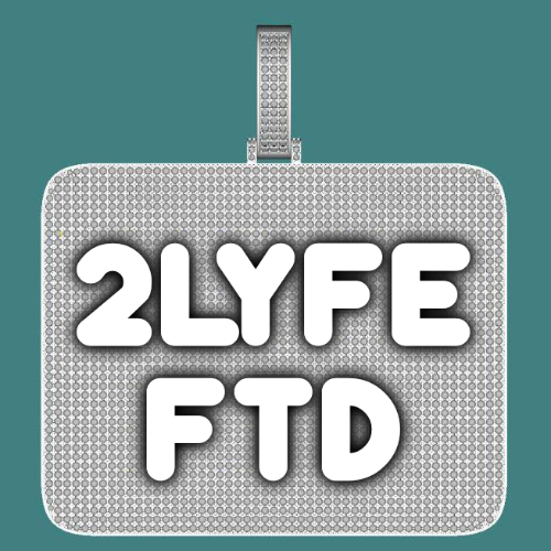 CUSTOM LETTER NECKLACE 3D BIG SQUARE