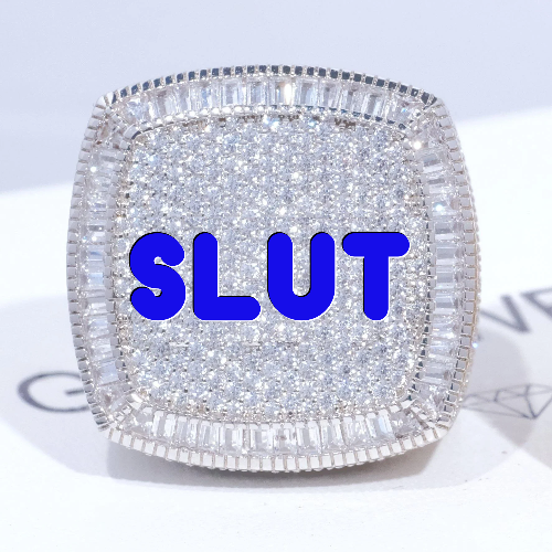 CUSTOM LETTER 3D ICED RING