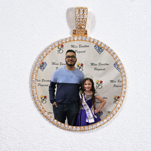 MEDIUM 3D CIRCLE CUSTOM PICTURE PENDANT