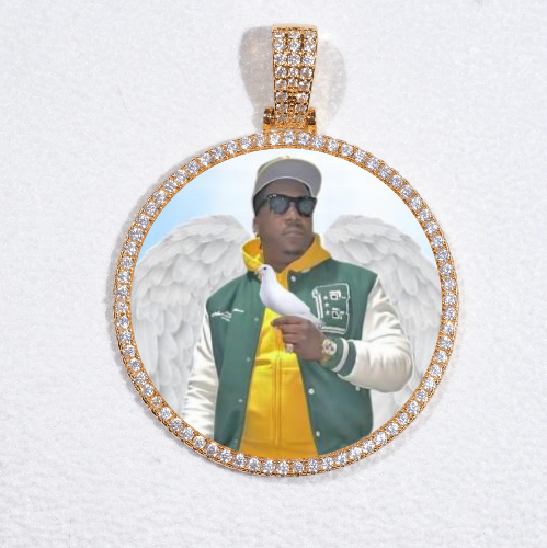 MEDIUM 3D CIRCLE CUSTOM PICTURE PENDANT