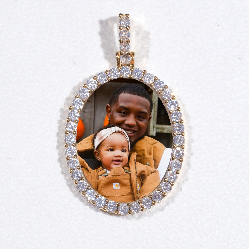3D Oval Custom Picture Pendant