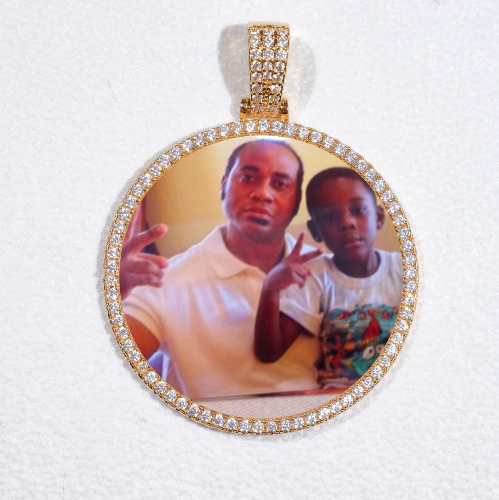 MEDIUM 3D CIRCLE CUSTOM PICTURE PENDANT