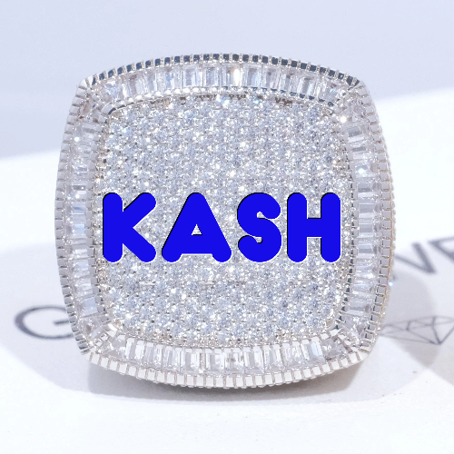 CUSTOM LETTER 3D ICED RING