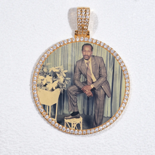 MEDIUM 3D CIRCLE CUSTOM PICTURE PENDANT