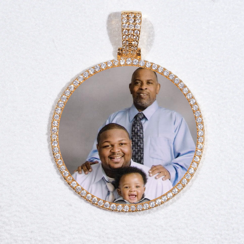 MEDIUM 3D CIRCLE CUSTOM PICTURE PENDANT