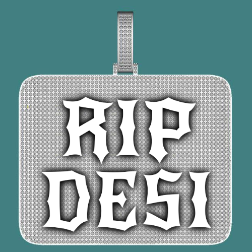 CUSTOM LETTER NECKLACE 3D BIG SQUARE