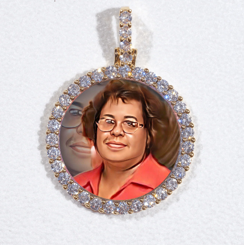3D CIRCLE CUSTOM PICTURE PENDANT SMALL SIZE