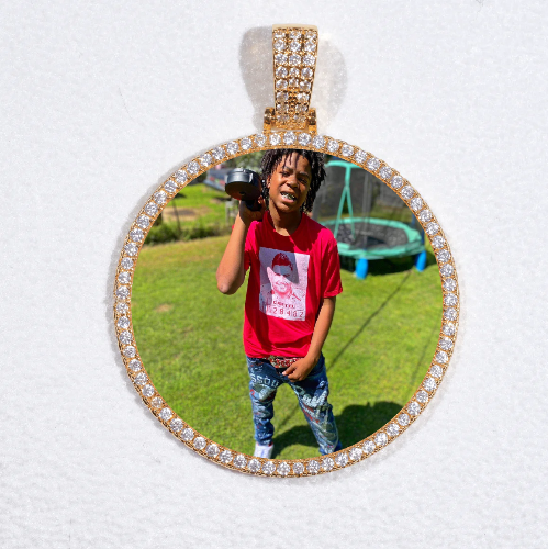 MEDIUM 3D CIRCLE CUSTOM PICTURE PENDANT