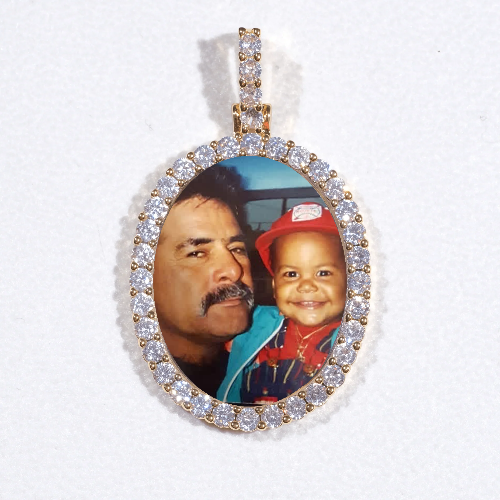 3D Oval Custom Picture Pendant