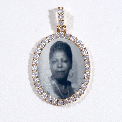 3D Oval Custom Picture Pendant