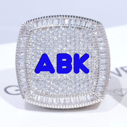 CUSTOM LETTER 3D ICED RING